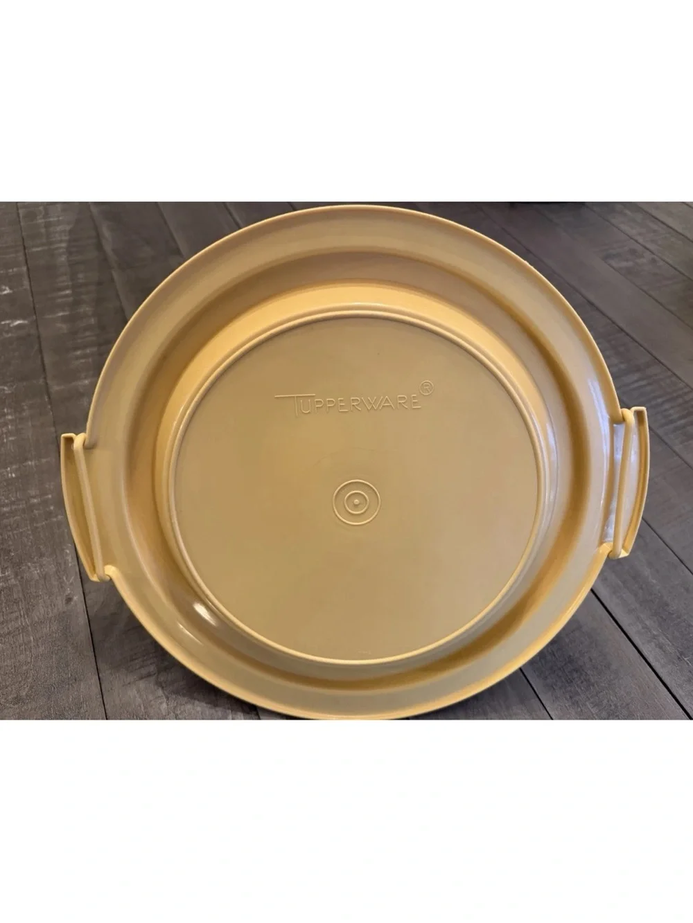 Vintage Harvest Gold Tupperware 3 Piece Steamer & 10” Cake Carrier w/Lid LOT